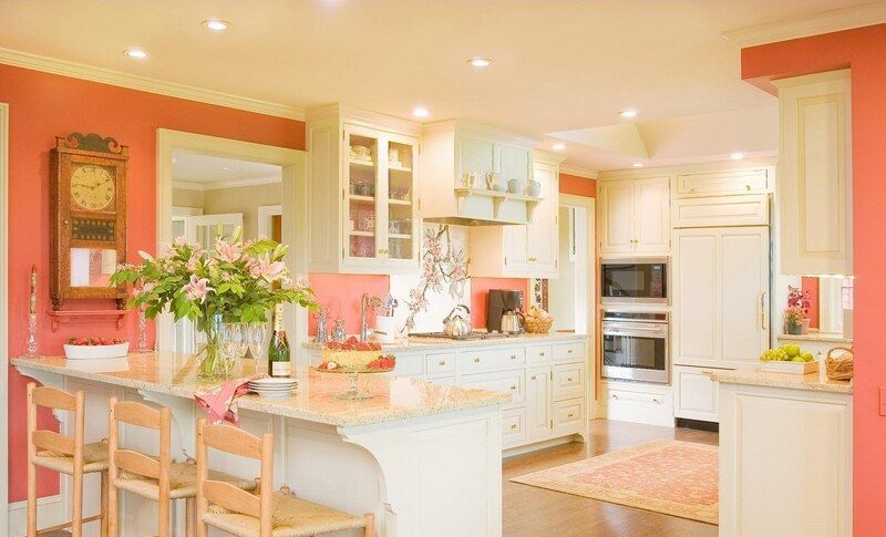 Peach Kitchen Color Idea