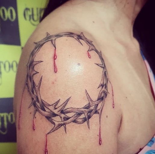 Religious Jesus Thorn Crown Tattoos