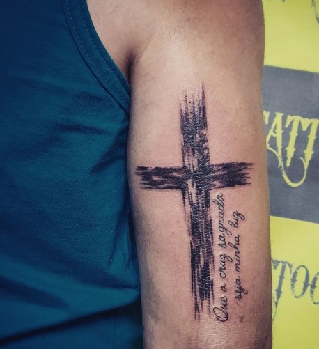 Robust Jesus Tattoo On The Arm