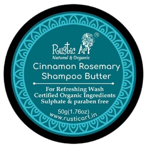 Rustic Art Organic Cinnamon Rosemary Shampoo Butter