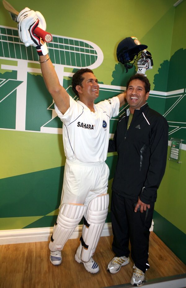 wax statue of indian cricket player sachin
