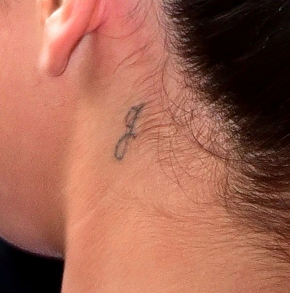Selena Gomez Neck Tattoo