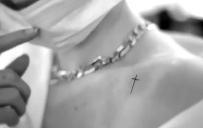 Selena Gomez Cross Tattoo