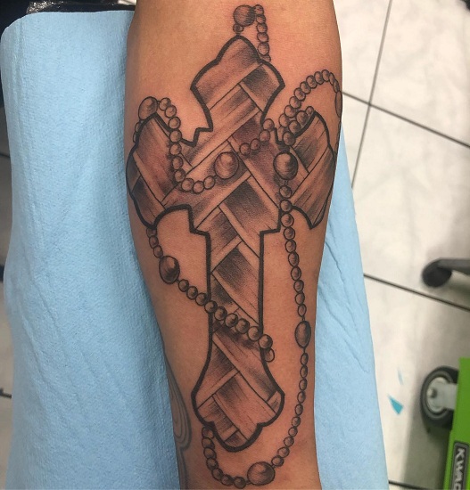 Stand Out Tribal Cross Tattoos For Guys