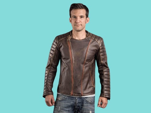 The Racer Jacket With Lather For Men