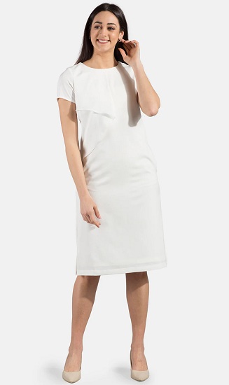 White Formal Sheath Dress