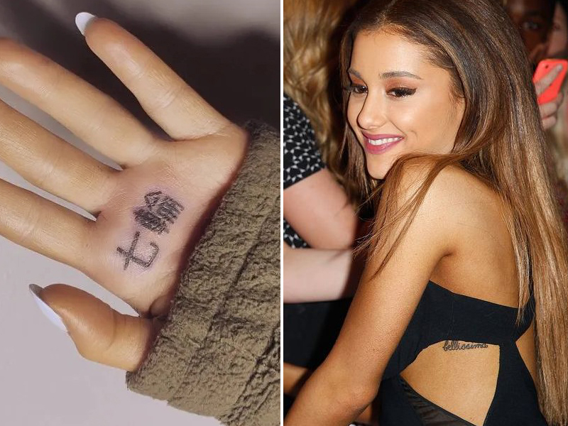 UPDATED] Ariana Grande Misspelled Tattoo Fix - Ariana Grande Fixes BBQ  Grill Tattoo