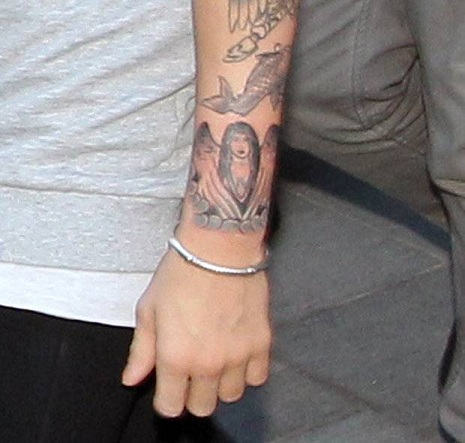Justin Bieber Angel Tattoo