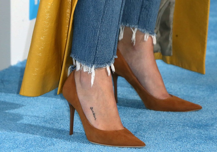 Selena Gomez Foot Tattoo