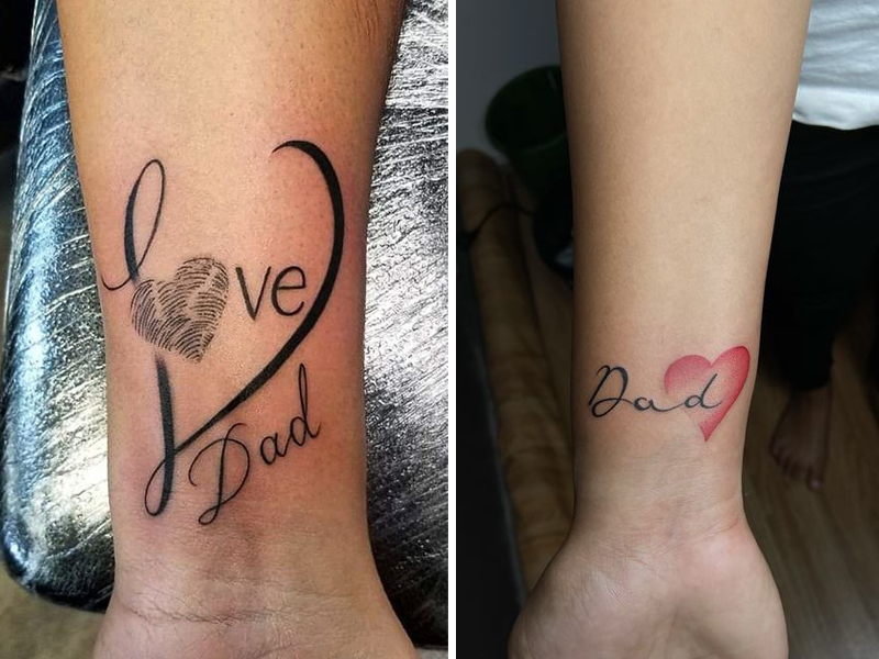 Mom Dad Heartbeat with Heart  MJ Tattoo Studio  Facebook