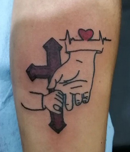 Dad Heartbeat Tattoo