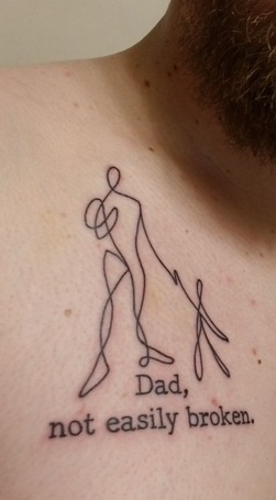 Dad - Daughter lineart tattoo “ This tattoo is made out of just one stroke.  #daughter #daughterlove #dad #daddydaughter #lineart #tattoo… | Instagram