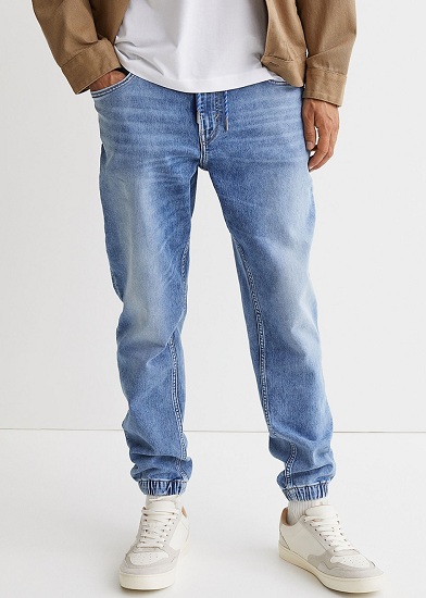 High Waisted Tapered Jogger Jeans