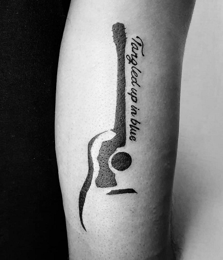 Meaningful Guitar Tattoo