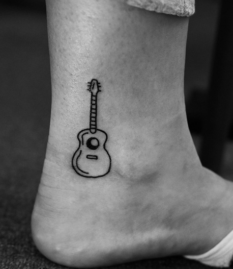 Small Guitar Tattoo