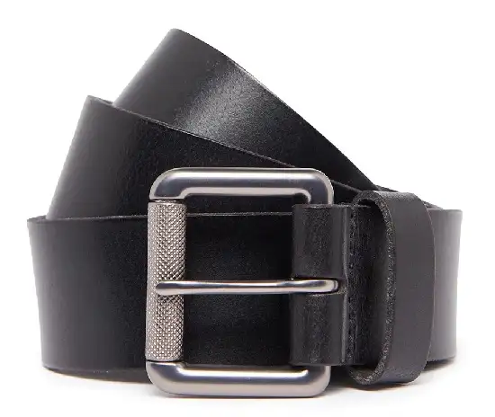 Mens BLACK Leather Belt 4 STYLES SMALL or MEDIUM bonded leather