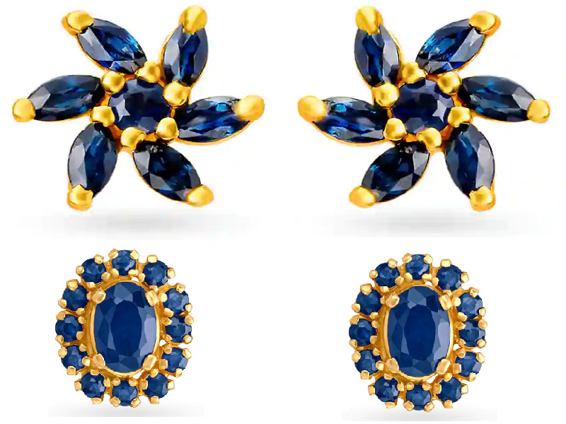 9 Trending Sapphire Earrings & Studs Designs 2022
