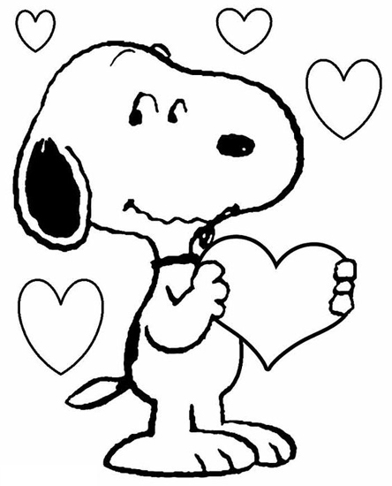 Cute Snoopy Coloring Page