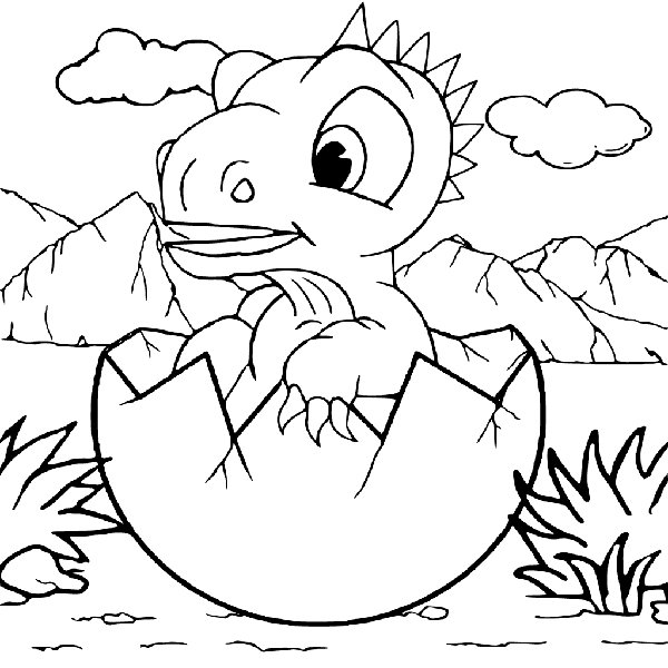 Dinosaur Egg Coloring Page