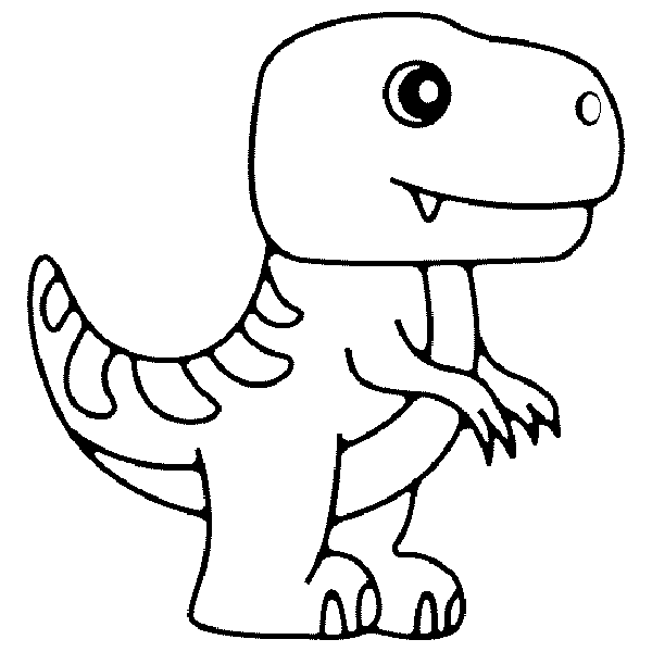 Easy Dinosaur Colouring Image