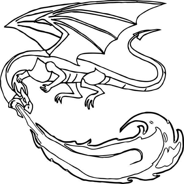 Fire Dragon Coloring Page
