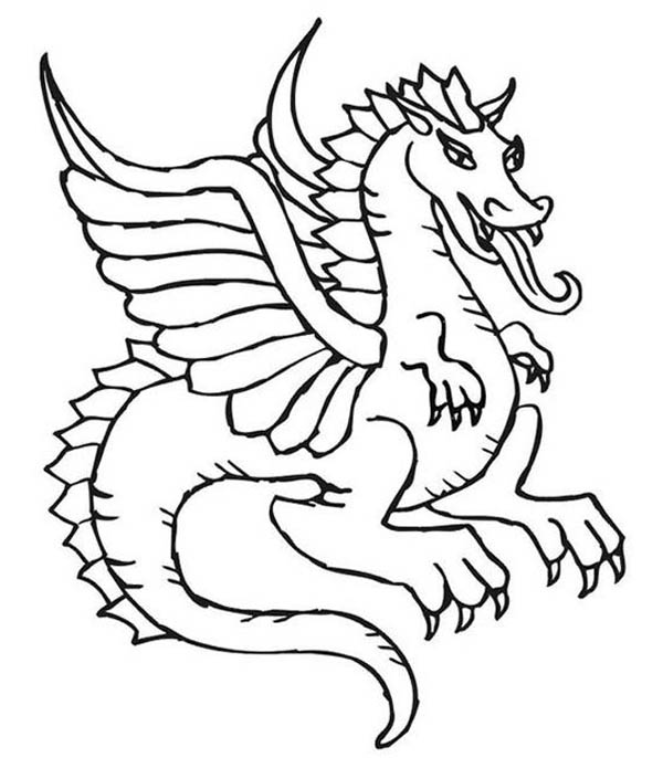 Flying Dragon Coloring Page