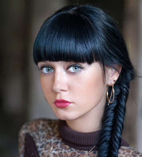 Braided Fringe Styles for Round Face