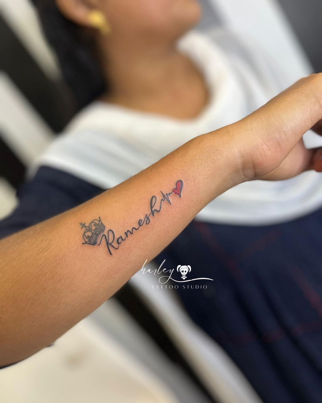 Regal Ramesh Name Tattoo With Heart