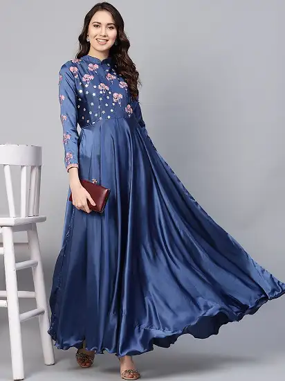 Casual Plain Silk Long Frocks Designs  Latest Party Wear Silk Frock  Collection 2021  YouTube