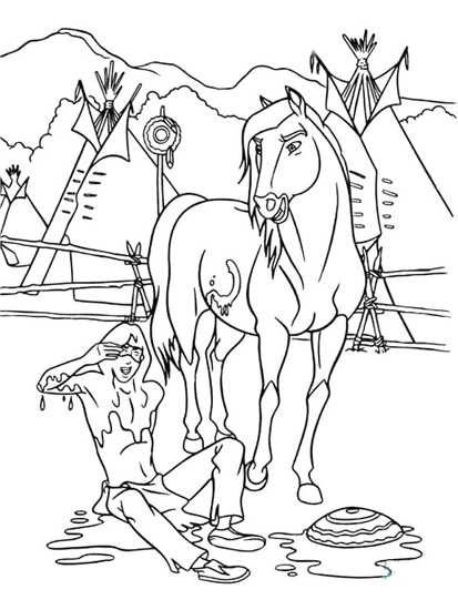 Spirit Horse Coloring Page