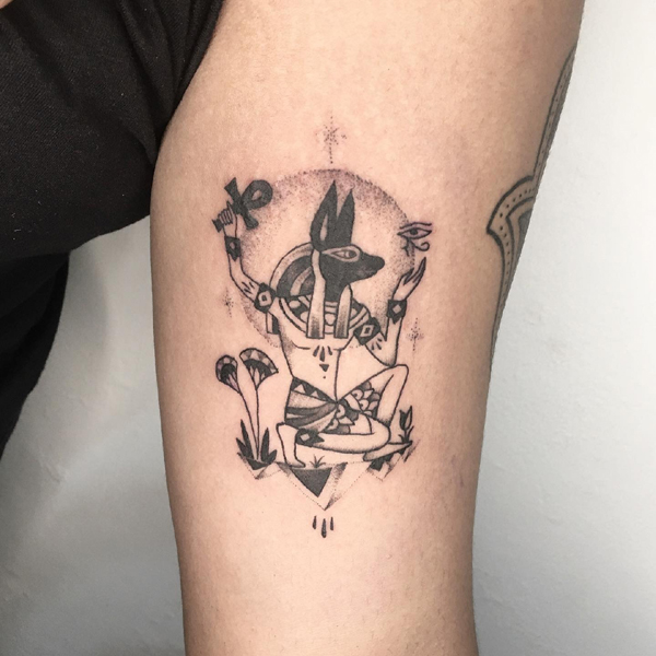 Anubis Tattoo On The Arm