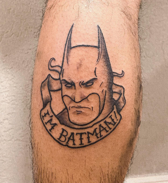 Batman Head Tattoo