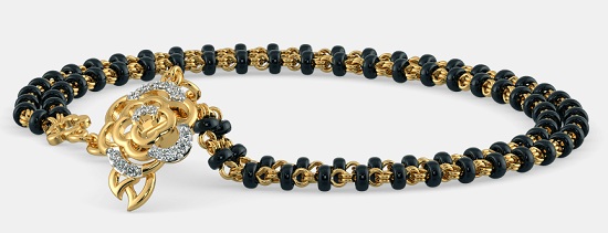 Black Bead Chain Bracelet