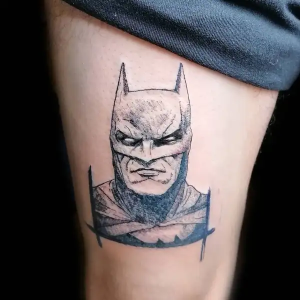 Tattoo uploaded by Xavier  Black and grey Batman tattoo by Daniel Rocha  blackandgrey danielrocha batman  Tattoodo