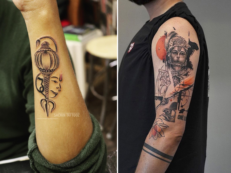 Lord Hanuman Ji with Ram Tattoo Love Waterproof Temporary Body Tattoo :  Amazon.in: Beauty