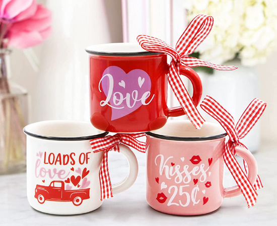 Printed love mugs
