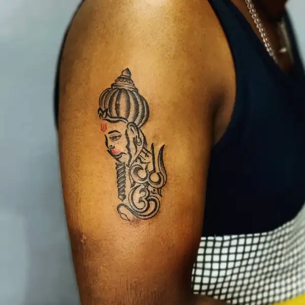 Shree Tattoo Studio  on Instagram Mahabali shree bajarangbali hanumanji  New customize tattoo Design lordhanumanji tattooart blackandgreytattoo  calligraphylettering