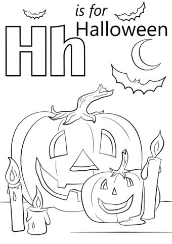 Preschool Halloween coloring