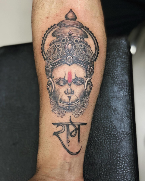 Top 82+ about hanuman gada tattoo unmissable .vn