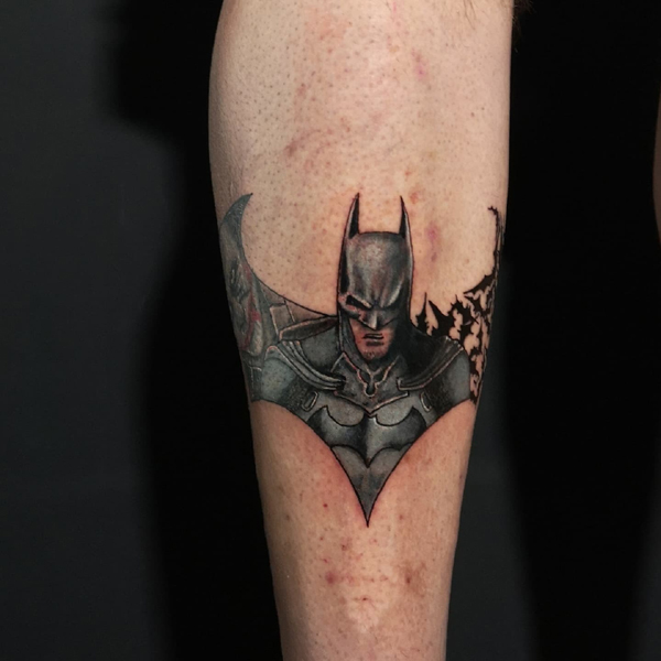 Batman Tattoo | Cover up tattoo, Batman tattoo, Batman logo