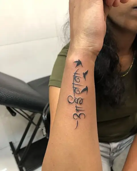 Ganesh P Tattooist on Twitter smoll Work aai baba lettering tattoo  By Ganesh Panchal Tattooist ihopeyoulikeit my work calle för  tattooist innanded linetattoos darktattoo sheddingtattoo black  tattooed nanded maharashtradesha 