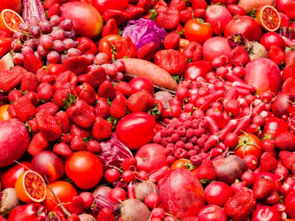 Red Colour Fruits And Vegetables