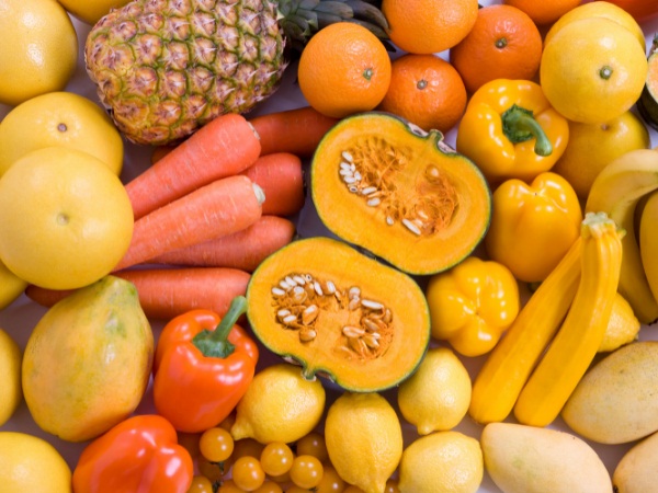 Yellow Colour Fruits And Vegetables
