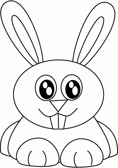 Bunny Face Colouring Page
