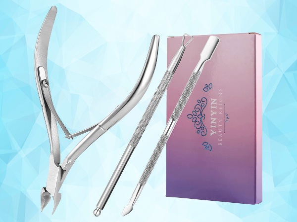 YinYin Cuticle Pusher Remover and Nipper Set