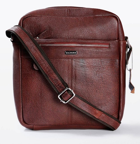 Leather Messenger Sling Bag