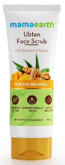 Mamaearth Ubtan Scrub For Face with Turmeric & Walnut for Tan Removal