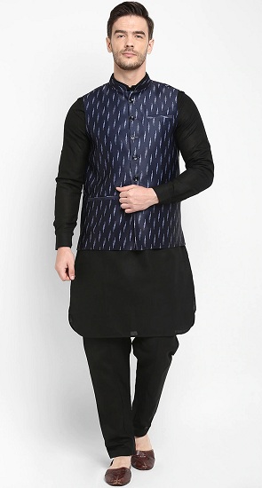 Jatin Malik | Sand Grey Short Jacket Kurta Set | INDIASPOPUP.COM
