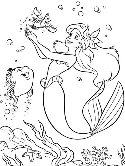 Princess Ariel coluring Image