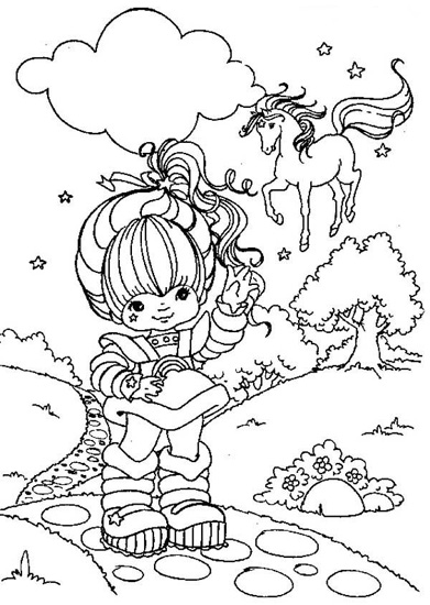 Rainbow Brite Colouring Page